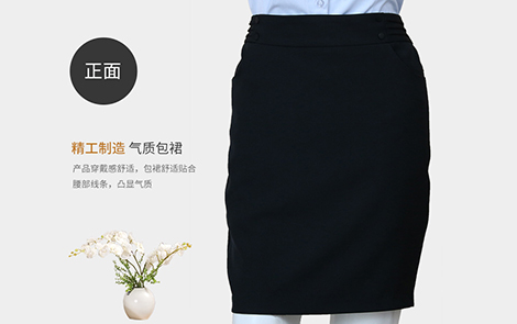 天津黑色包裙黑色女西服套裝工作服長(zhǎng)衫襯衫及束口布袋產(chǎn)品支持定制